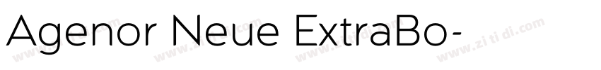 Agenor Neue ExtraBo字体转换